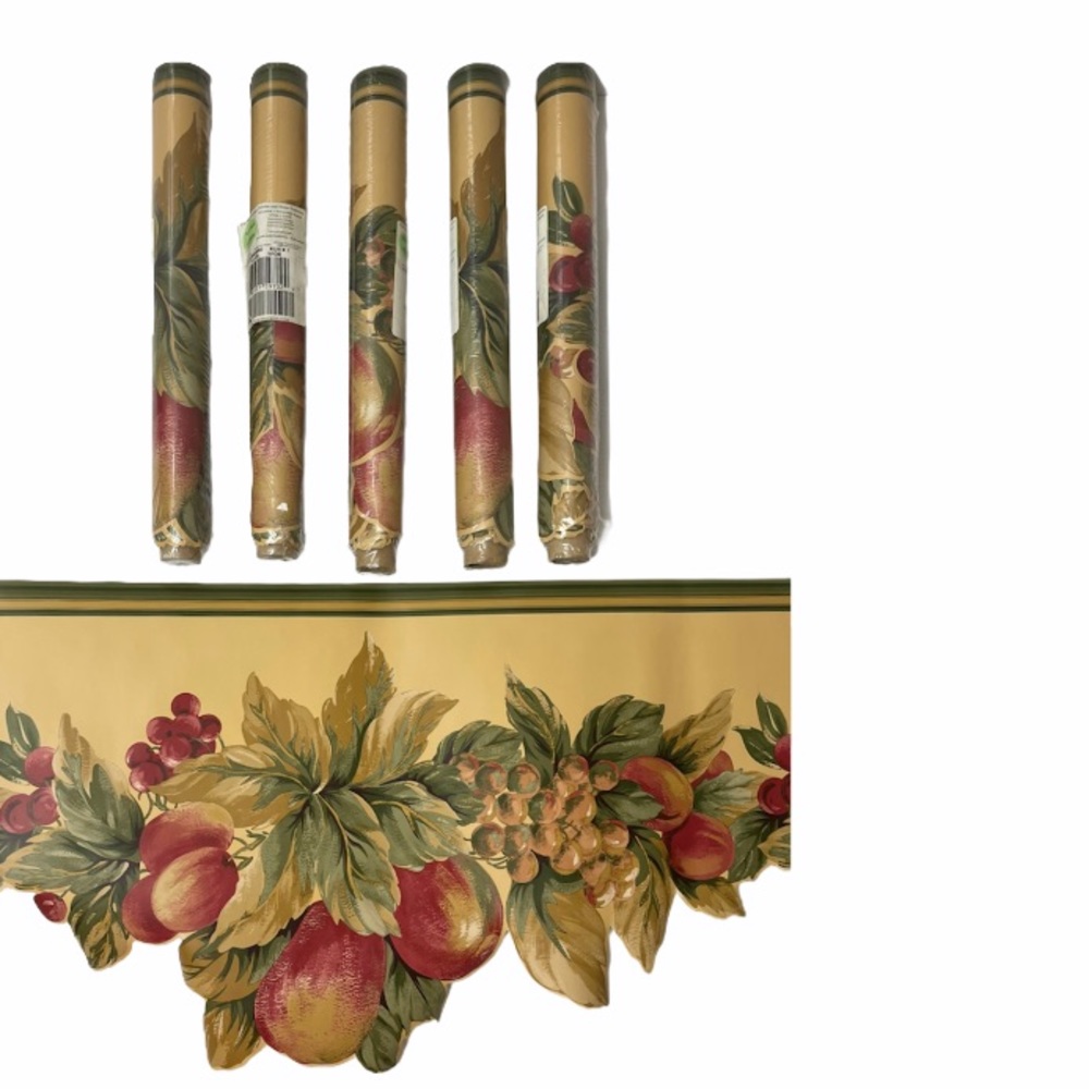 Waverly Wall Border Fruit Floral Pattern #5504860 Flowers Home Decor Cream Beige